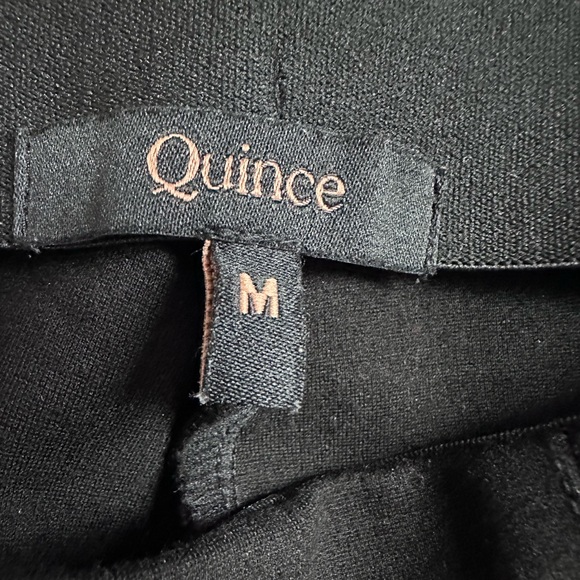 Quince Black Ankle-Length Ultra-Stretch Ponte Pintuck Ankle Pants - Picture 8 of 8